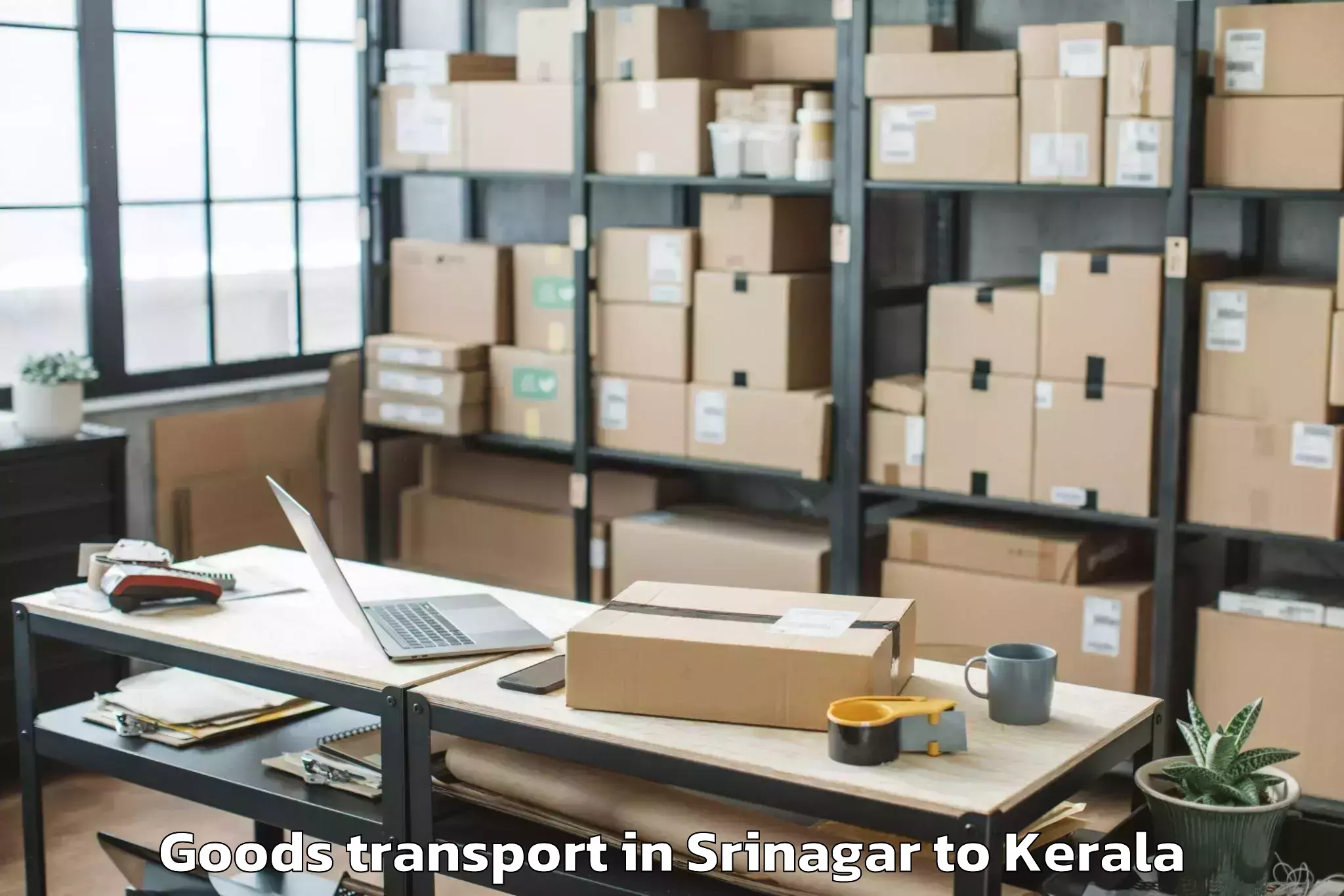 Affordable Srinagar to Thenhipalam Goods Transport